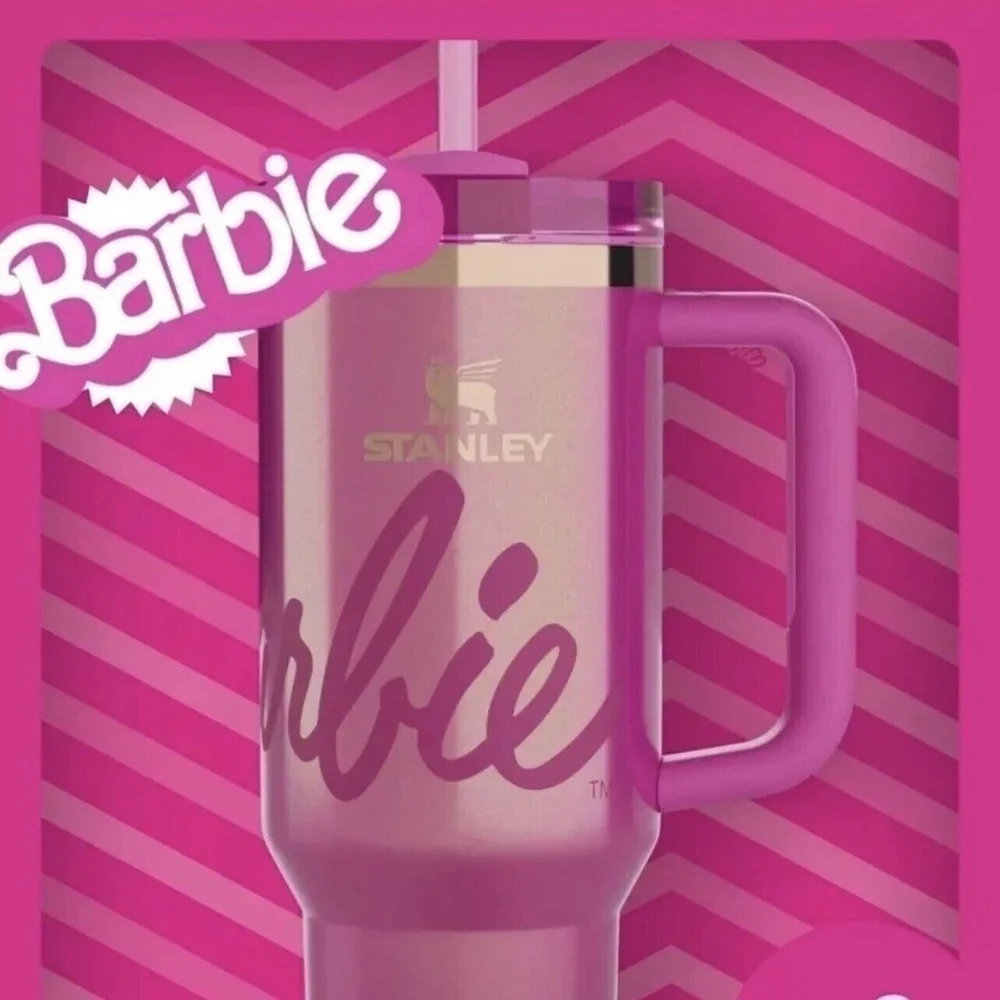BARBIE™ Icon Barbie 40 OZ‎ Quencher STANLEY Cup; NEW in box; w/BONUS! - Picture 2 of 4
